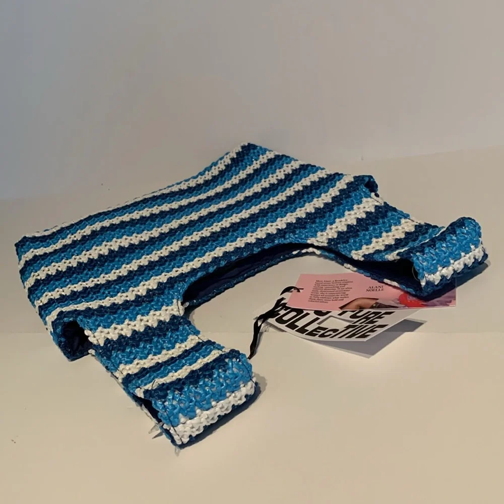 Future Collective LIMITED EDITION Blue & White Chevron Print Striped